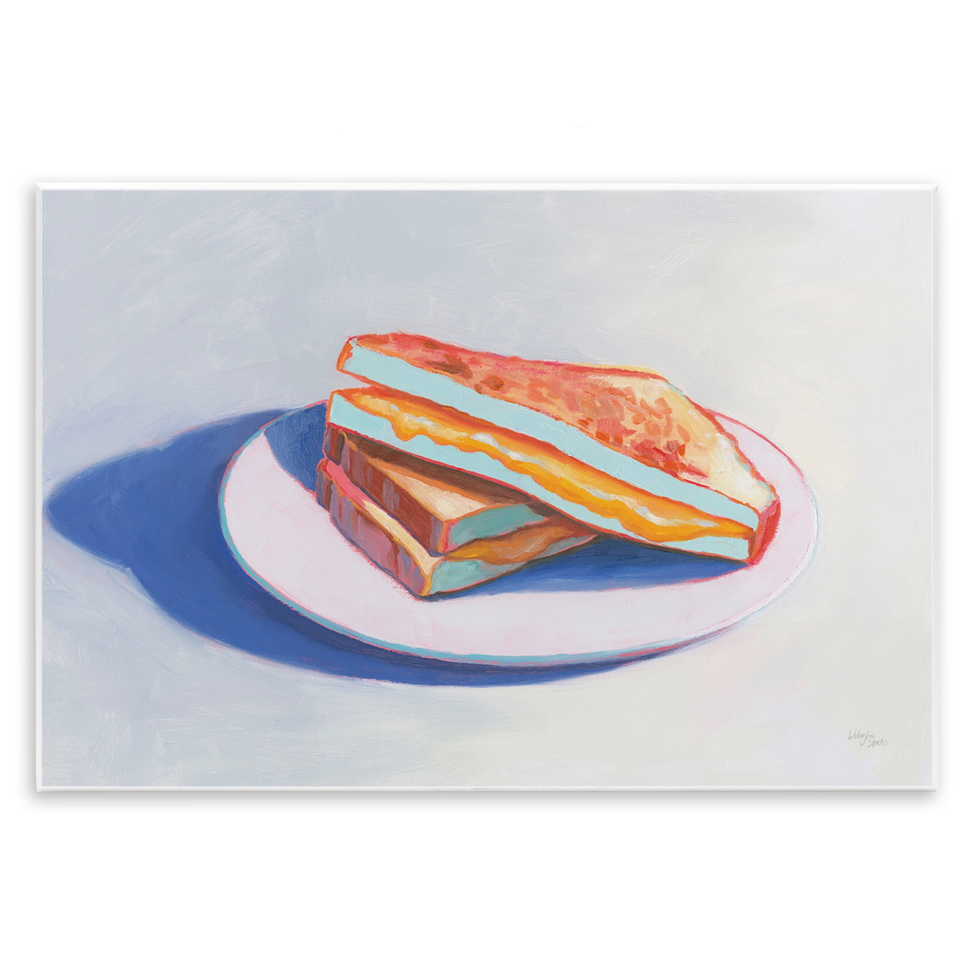 Stupell Industries Grilled Cheese Meal Food & Beverage Painting Unframed Art Print Wall Art, 15 x 10