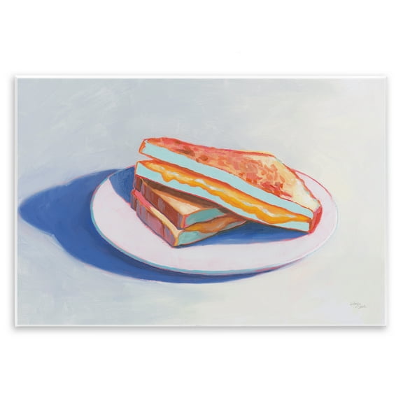 Stupell Industries Grilled Cheese Meal Food & Beverage Painting Unframed Art Print Wall Art, 15 x 10
