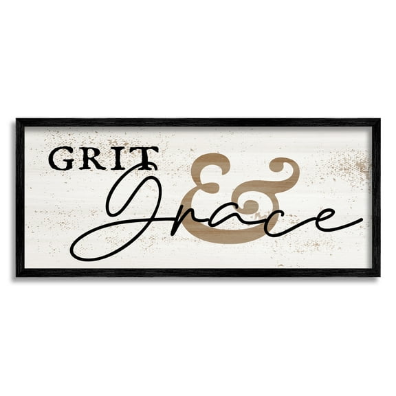 Stupell Industries Grit & Grace Southern Charm Inspirational Painting Black Framed Art Print Wall Art