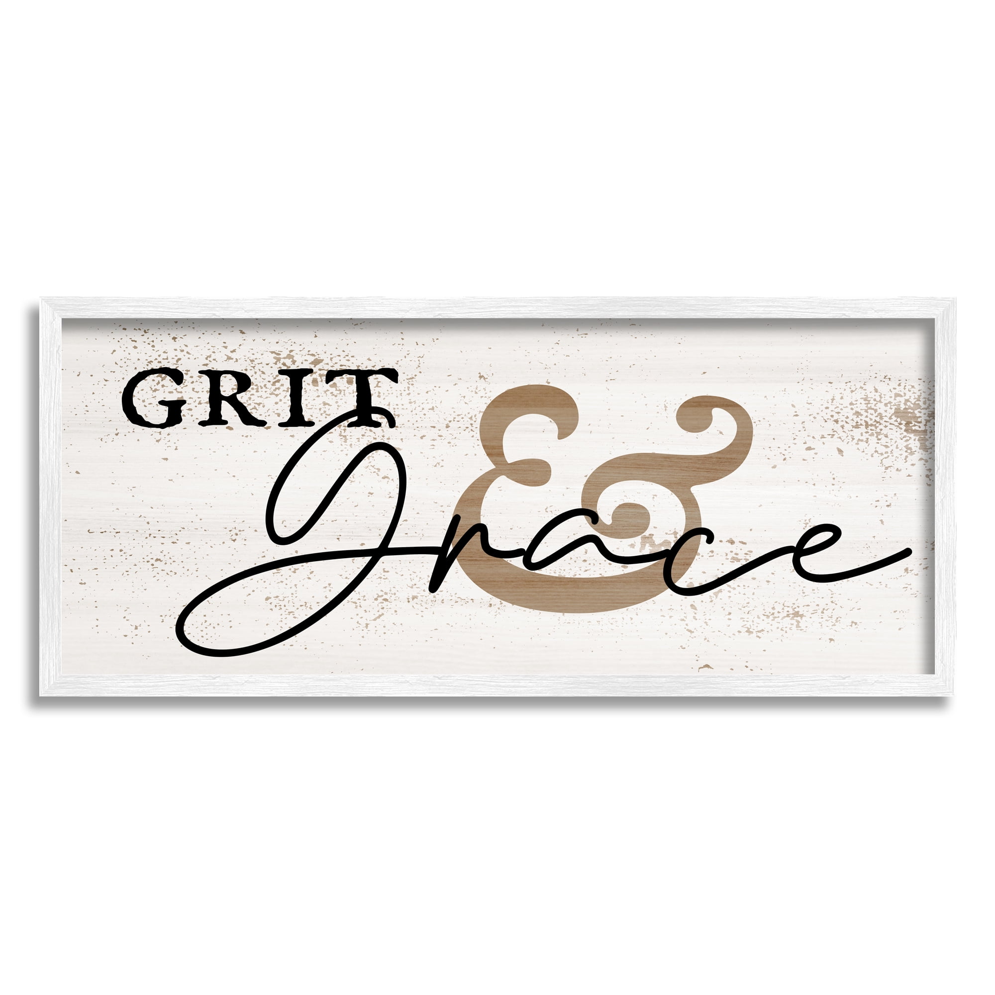 Stupell Industries Grit & Grace Southern Charm Inspirational Painting White Framed Art Print Wall Art