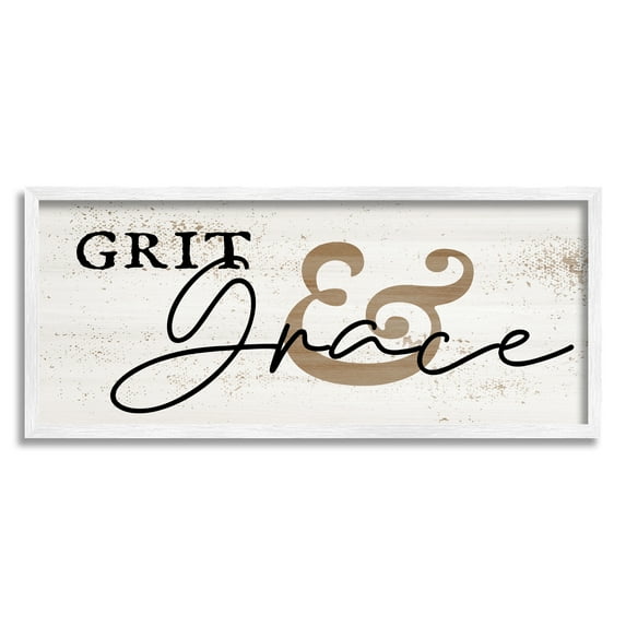 Stupell Industries Grit & Grace Southern Charm Inspirational Painting White Framed Art Print Wall Art