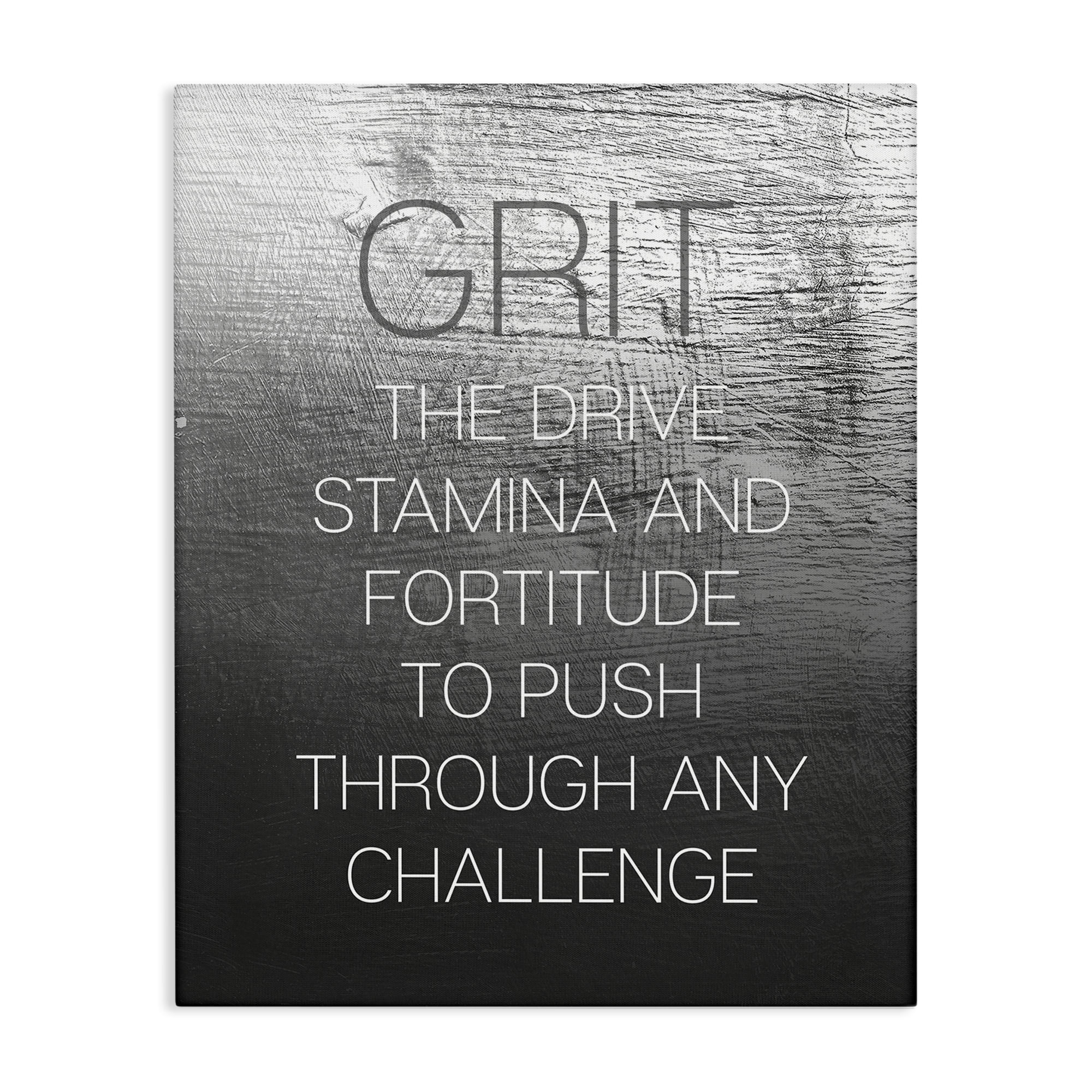 Stupell Industries Grit Motivational Definition Text & Numbers Painting Wrapped Canvas Art Print Wall Art, 30 x 40