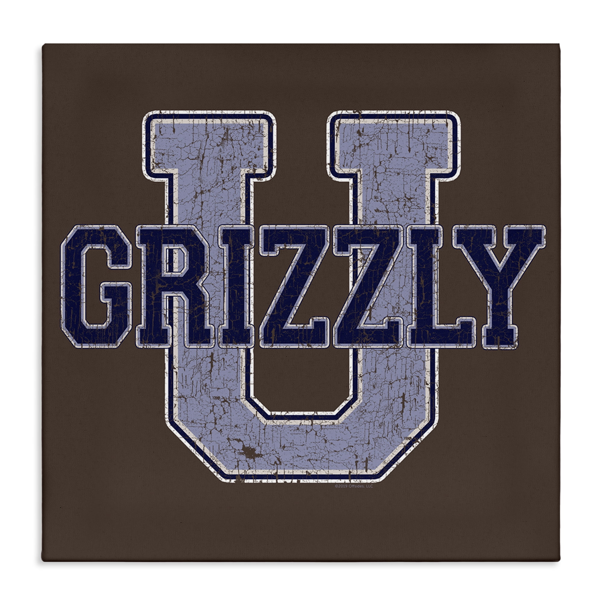Stupell Industries Grizzly U College University Novelty & Humor Painting Wrapped Canvas Art Print Wall Art, 36 x 36