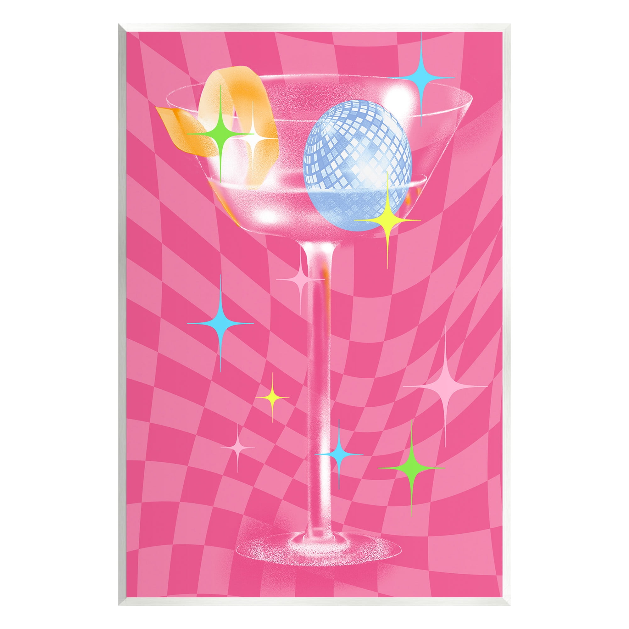 Stupell Industries Groovy Cocktail Pattern Food & Beverage Painting Unframed Art Print Wall Art, 10 x 15