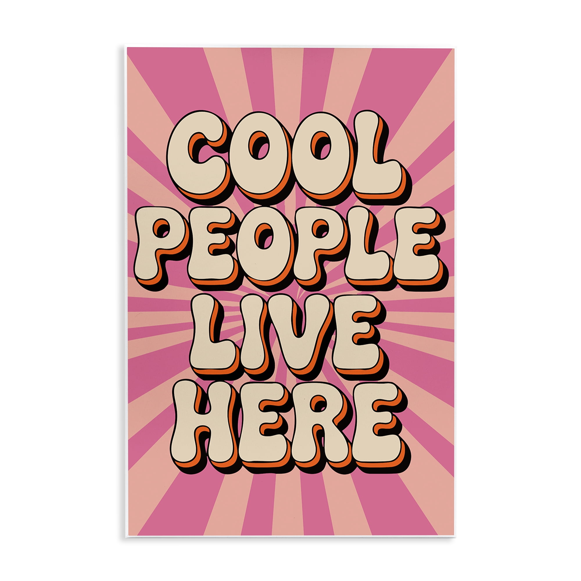 Stupell Industries Groovy Cool People Live Here Wall Plaque Art, design by Andreas Magnusson