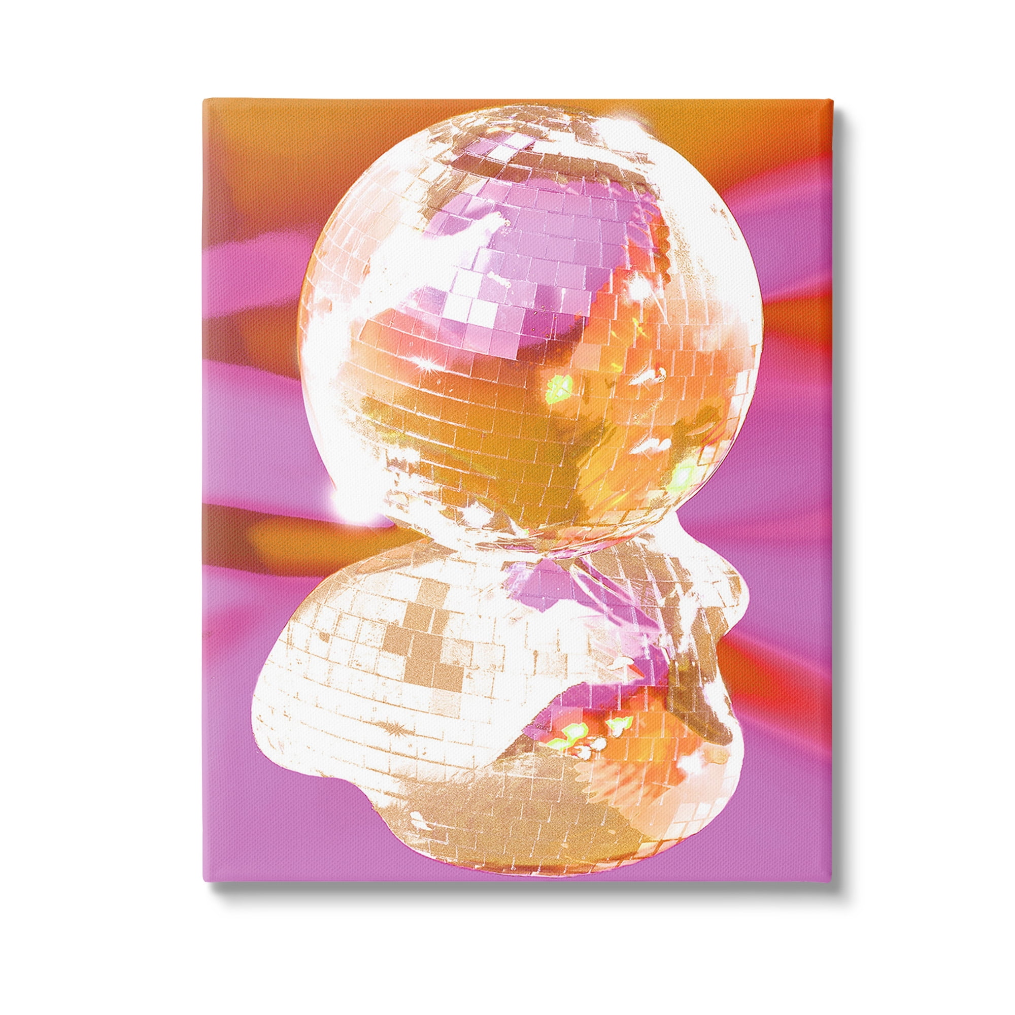 Stupell Industries Groovy Disco Abstraction Abstract Painting Gallery Wrapped Canvas Art Print Wall Art, 16 x 20