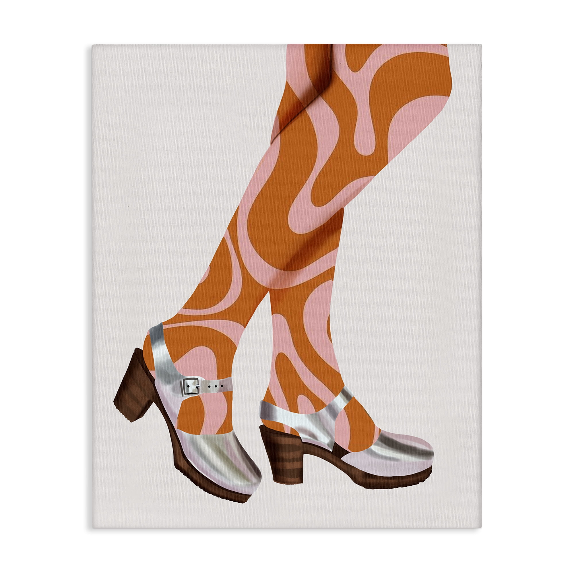 Stupell Industries Groovy Fashion Legs People Painting Wrapped Canvas Art Print Wall Art, 24 x 30