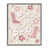 Stupell Industries Groovy Let's Go Girls Entertainment Painting Black Framed Art Print Wall Art, 11 x 14