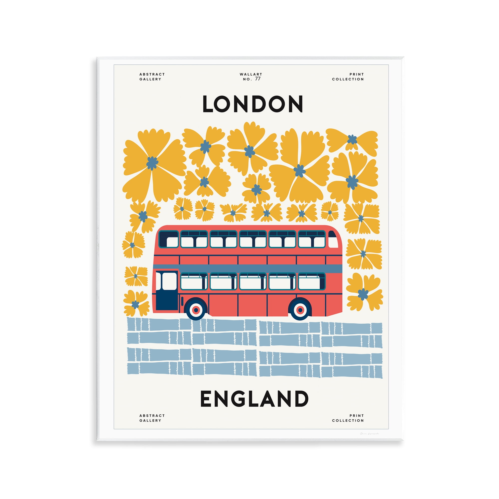 Stupell Industries Groovy London Bus Wall Plaque Art, design by Omar Escalante