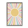 thumbnail image 1 of Stupell Industries Groovy Pastel Sun Rays Abstract Painting Gray Floater Framed Canvas Art Print Wall Art, 21 x 31, 1 of 10