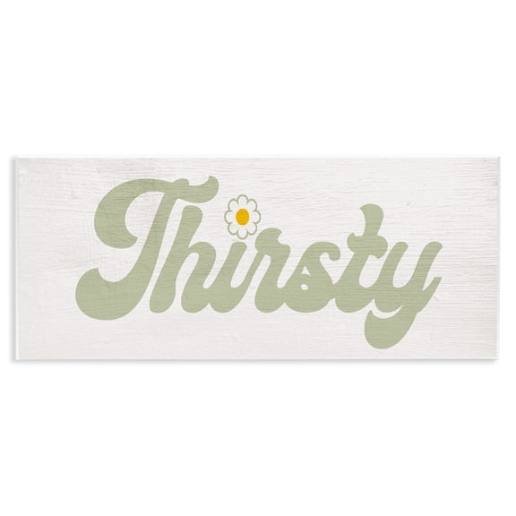 Stupell Industries Groovy Thirsty Phrase Wall Plaque Art design by Lil' Rue, 7 x 17