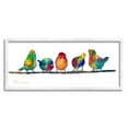 thumbnail image 1 of Stupell Industries Groovy Tie Dye Parakeet Birds Standing Branch Paintings White Framed Art Print Wall Art, 24x10, by MB Cunningham, 1 of 5