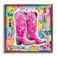 thumbnail image 1 of Stupell Industries Groovy Vintage Cowgirl Collage Abstract Painting Brown Floater Framed Canvas Art Print Wall Art, 18 x 18, 1 of 2