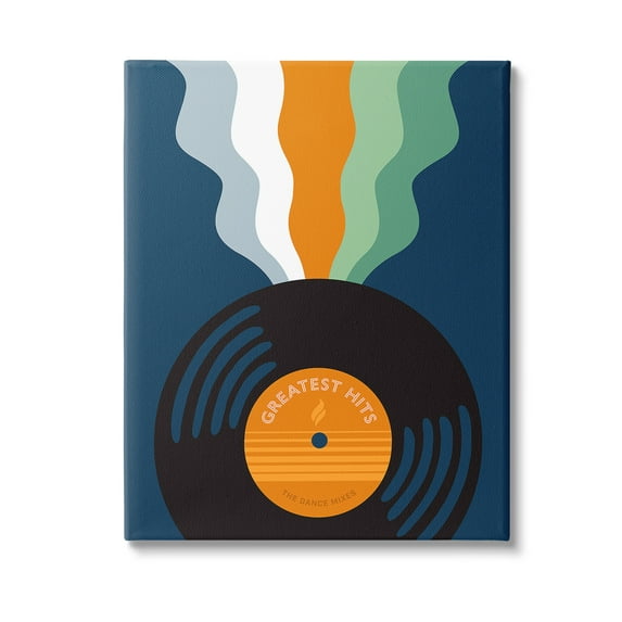 Stupell Industries Groovy Vinyl Record Novelty Painting Gallery Wrapped Canvas Art Print Wall Art, 30 x 40