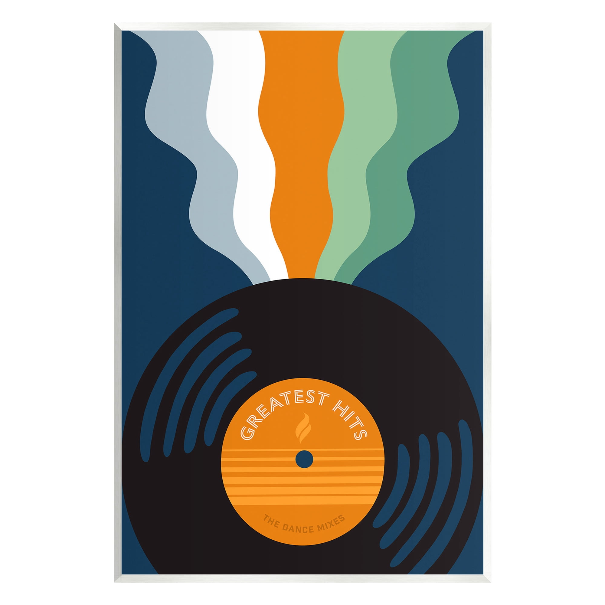 Stupell Industries Groovy Vinyl Record Novelty Painting Unframed Art Print Wall Art, 10 x 15