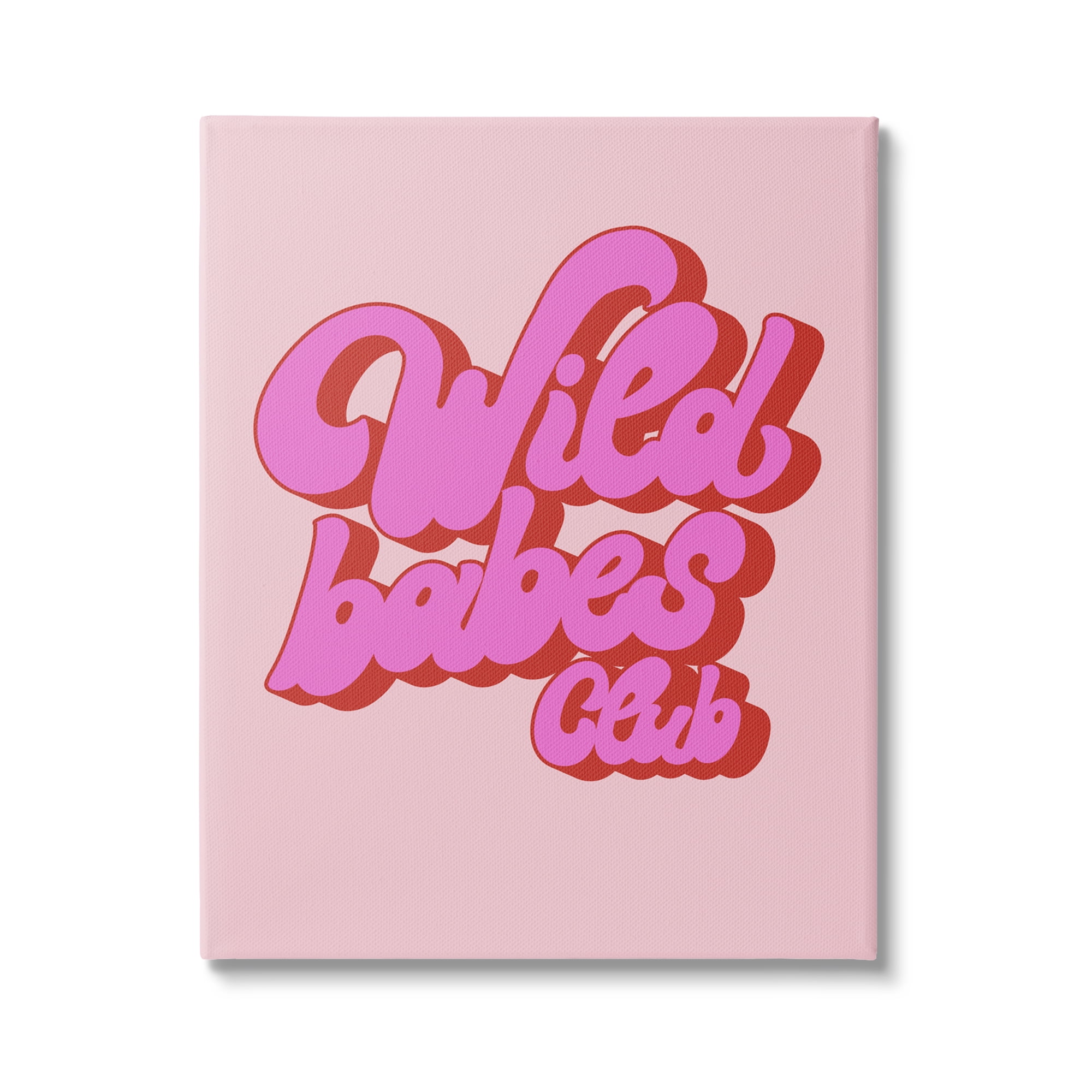 Stupell Industries Groovy Wild Babes Club Inspirational Painting Gallery Wrapped Canvas Art Print Wall Art, 30 x 40