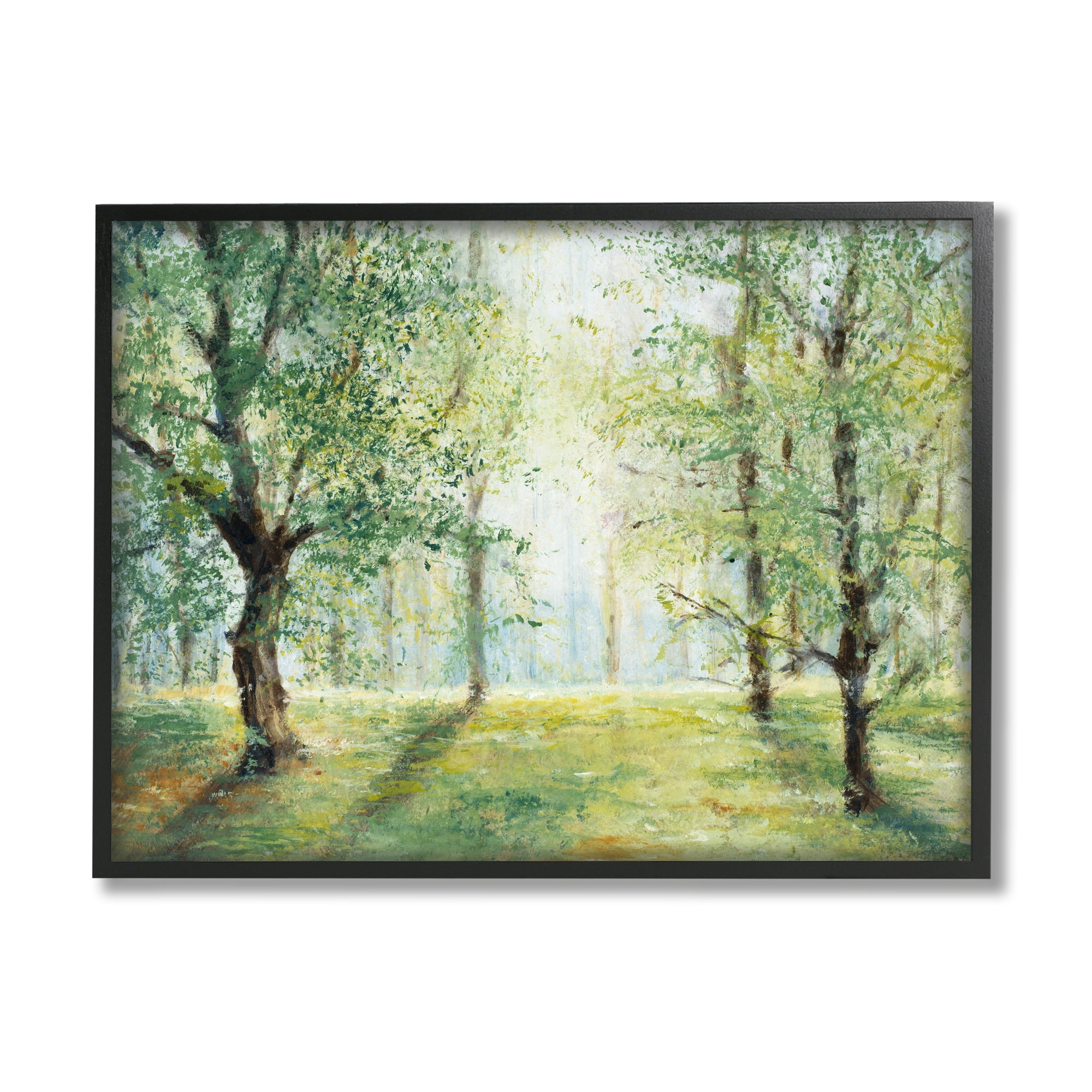 Stupell Industries Grounded Beauty Landscape Nature Painting Black Framed Art Print Wall Art, 20 x 16