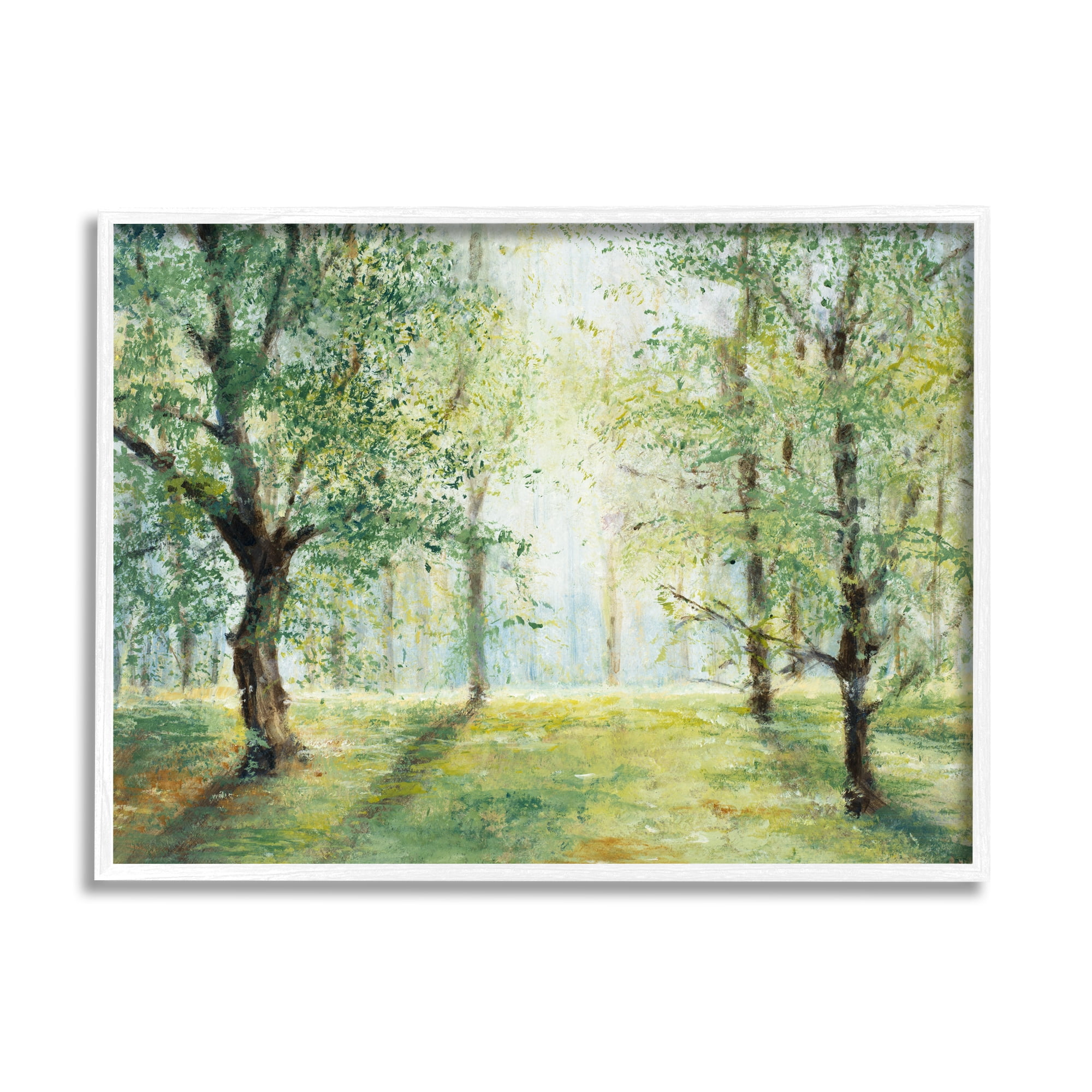 Stupell Industries Grounded Beauty Landscape Nature Painting White Framed Art Print Wall Art, 30 x 24