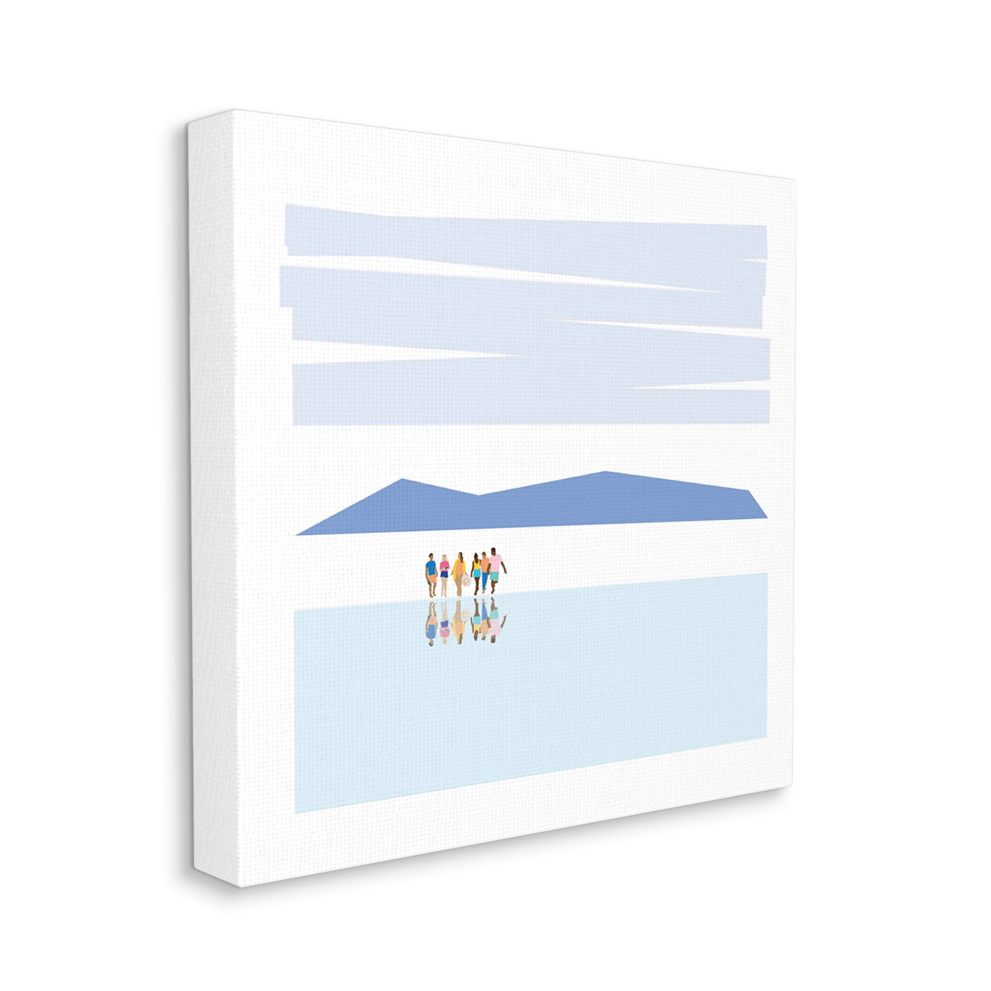 Stupell Industries Group At Beach Reflection In Water Abstract Mountains, 24 x 24, Designed by Make Much Studios