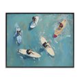thumbnail image 1 of Stupell Industries Tropical Group of Surfers at Sea Black Framed Giclee Art, 14 x 11, by LSR Design Studio, 1 of 8