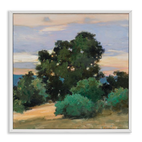 Stupell Industries Grove at Dusk Landscape White Framed Giclee Art design by Julia Purinton, 12 x 12