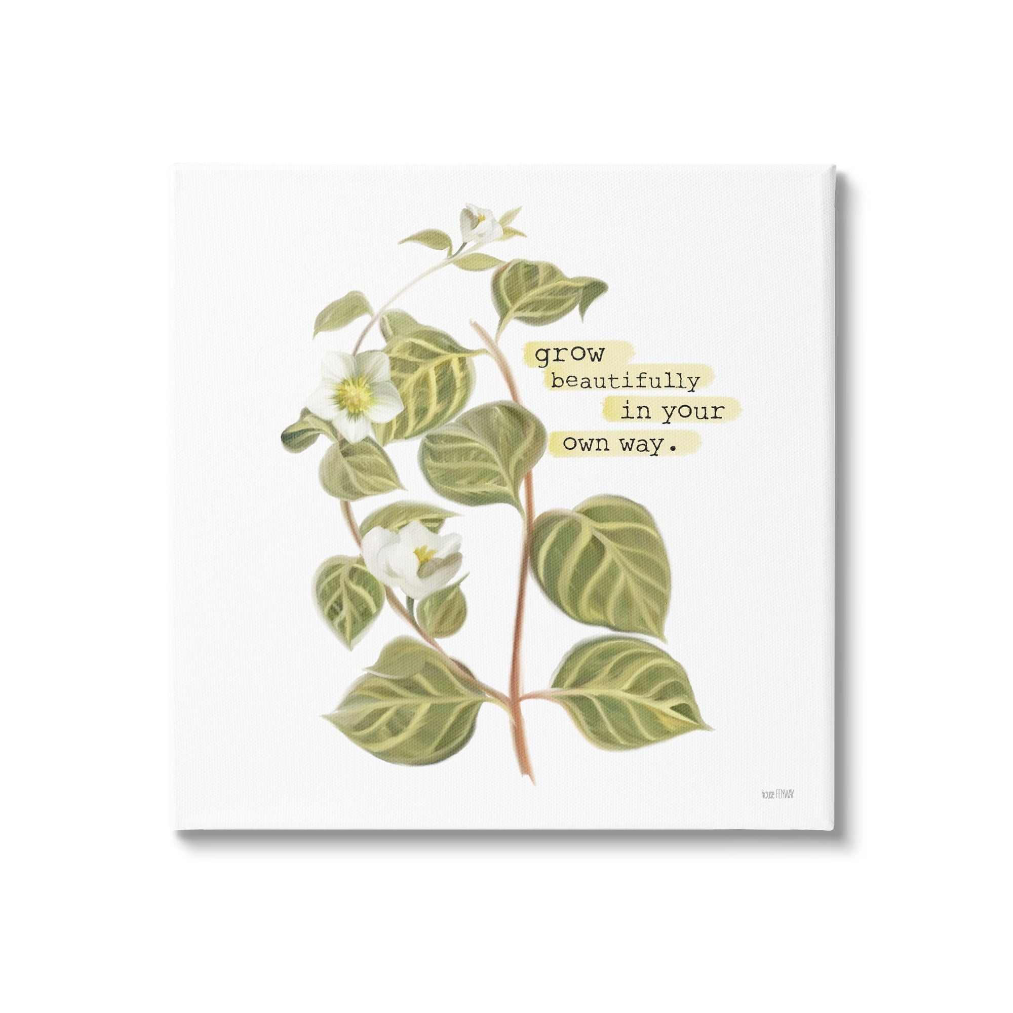 Stupell Industries Grow Beautifully Your Way Motivational Spring Garden Phrase, 17 x 17, Design by House Fenway