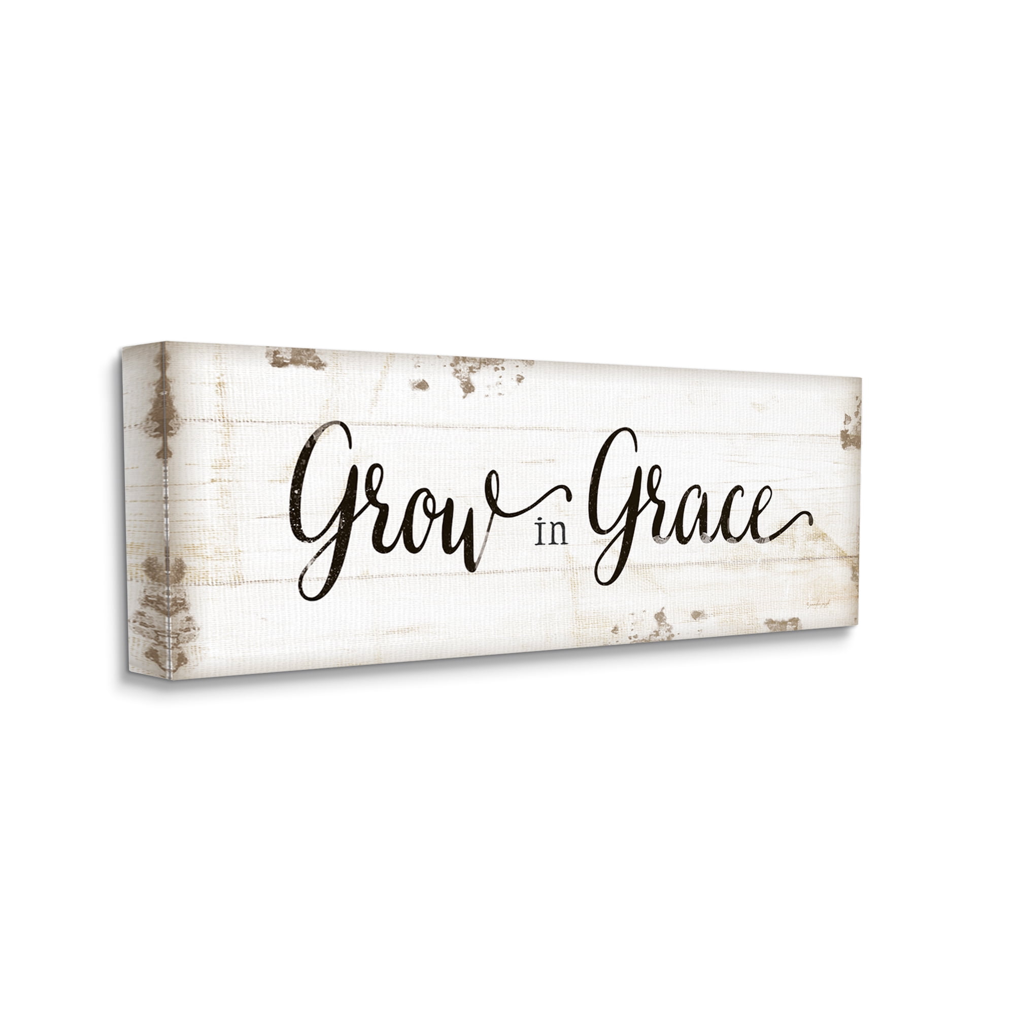 Stupell Industries Grow In Grace Cursive Typography, 13 x 30,Design by Jennifer Pugh
