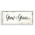 thumbnail image 1 of Stupell Industries Grow In Grace Cursive Typography Graphic Art White Framed Art Print Wall Art, 13x30, by Jennifer Pugh, 1 of 2