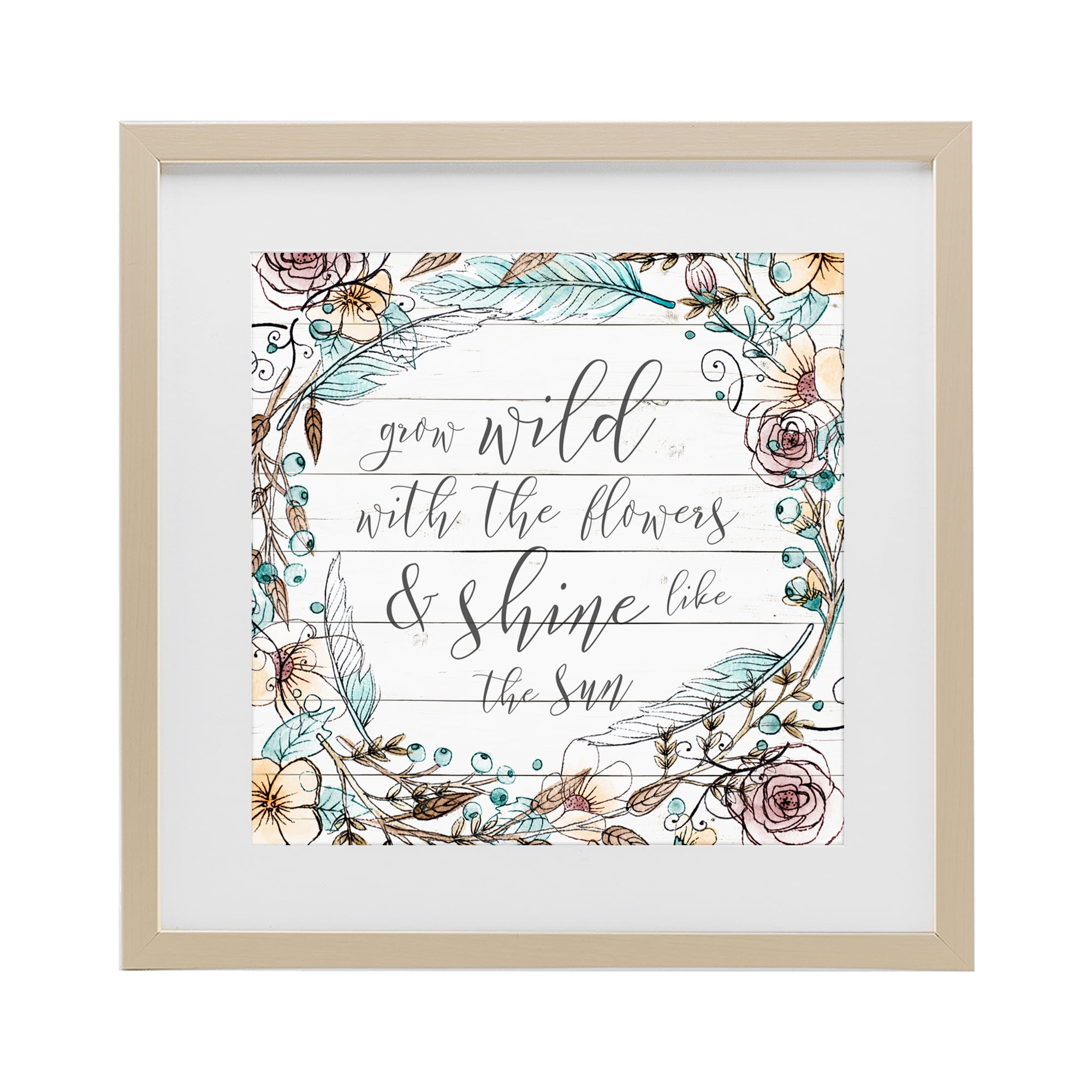 Stupell Industries Grow Wild With Flowers Birch Framed Print Under Glass, design by SD Graphics Studio