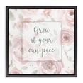 thumbnail image 1 of Stupell Industries Farmhouse Grow at Your Pace Florals Black Floating Frame Canvas Art, 18 x 18, by Carol Robinson, 1 of 8