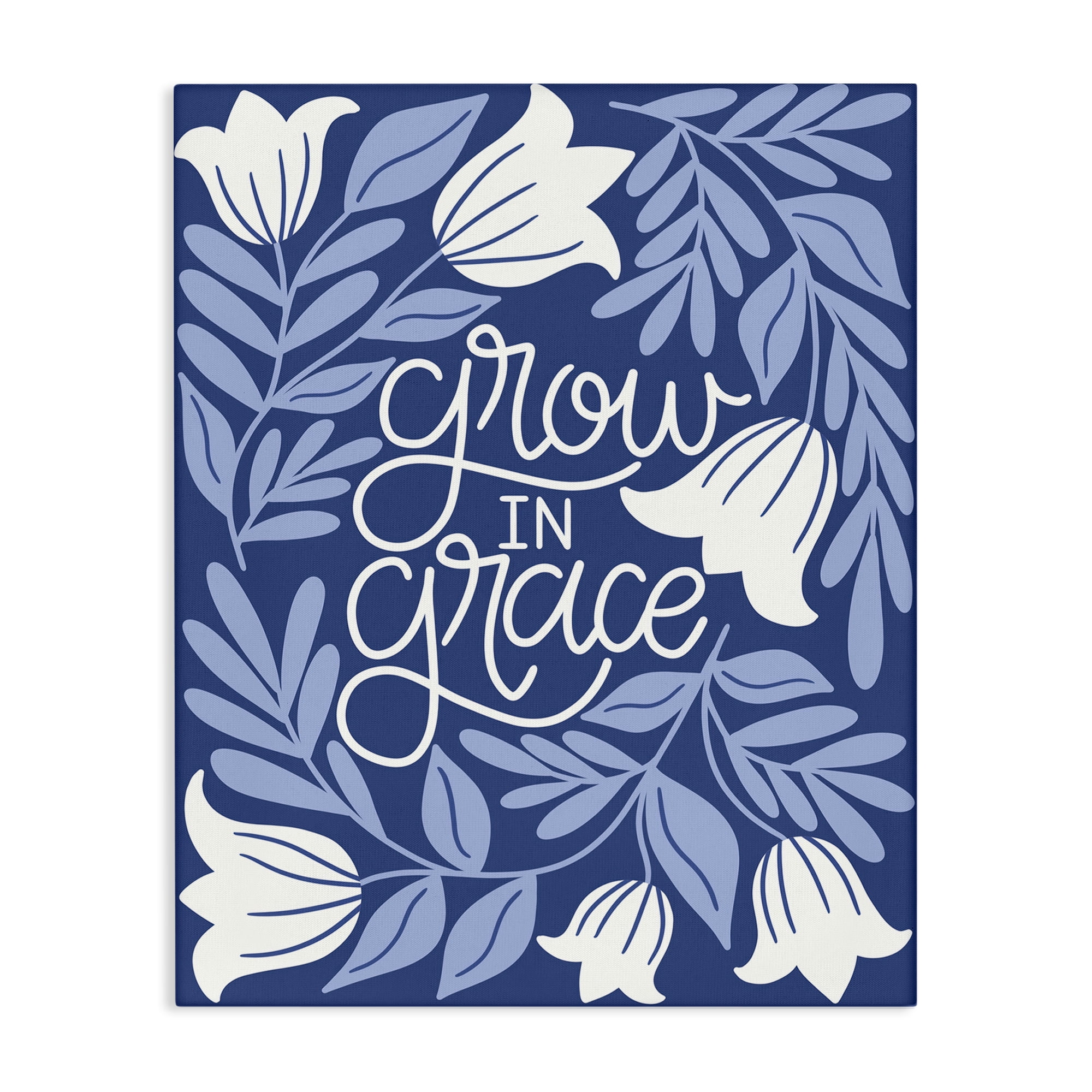 Stupell Industries Grow in Grace Florals Plants & Flowers Painting Wrapped Canvas Art Print Wall Art, 16 x 20