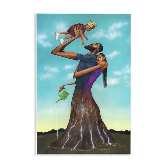 Stupell Industries Growth Family Portrait Wall Plaque Art design by Manasseh Johnson Sr, 19 x 13