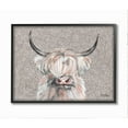 thumbnail image 1 of Stupell Industries Grumpy White Buffalo on Floral Print Farm Animal Framed Wall Art Design by Michele Norman, 16" x 20", Black Framed, 1 of 8