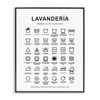 Stupell Industries Guía de Lavado de Ropa Bath & Laundry Painting Black Framed Art Print Wall Art, 11 x 14