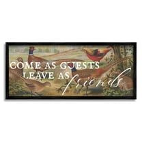 Stupell Industries Guests & Friends Landscape Animals & Insects Painting Black Framed Art Print Wall Art, 24 x 10