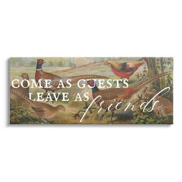 Stupell Industries Guests & Friends Landscape Animals & Insects Painting Gallery Wrapped Canvas Print Wall Art, 24 x 10