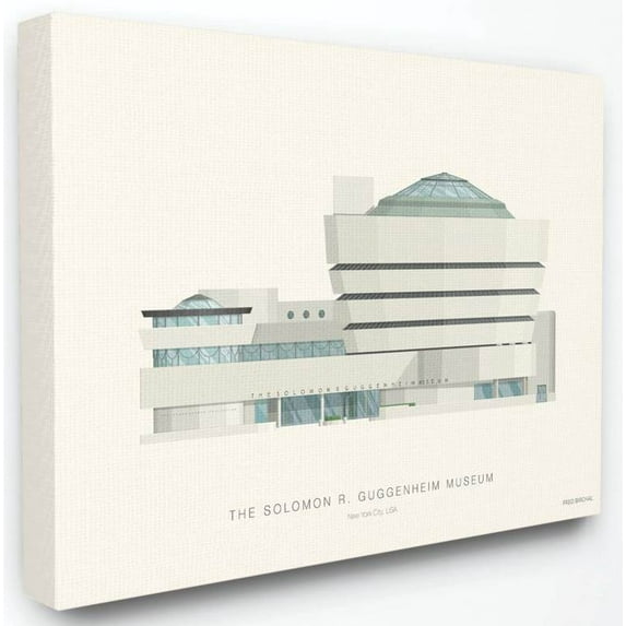 Stupell Industries Guggenheim Famous People Characters Fashion Design Canvas Wall Art by Fred Birchal