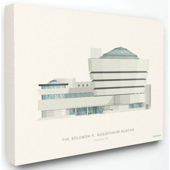 Stupell Industries Guggenheim Famous People Characters Fashion Design Canvas Wall Art by Fred Birchal