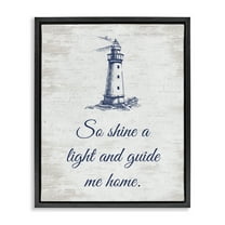 Stupell Industries Guide Me Home Coastal Painting Black Floater Framed Canvas Art Print Wall Art, 17 x 21