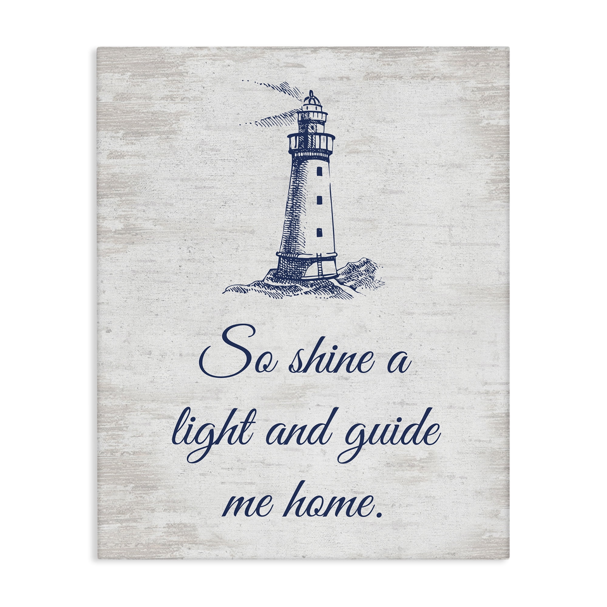 Stupell Industries Guide Me Home Coastal Painting Gallery Wrapped Canvas Art Print Wall Art, 30 x 40