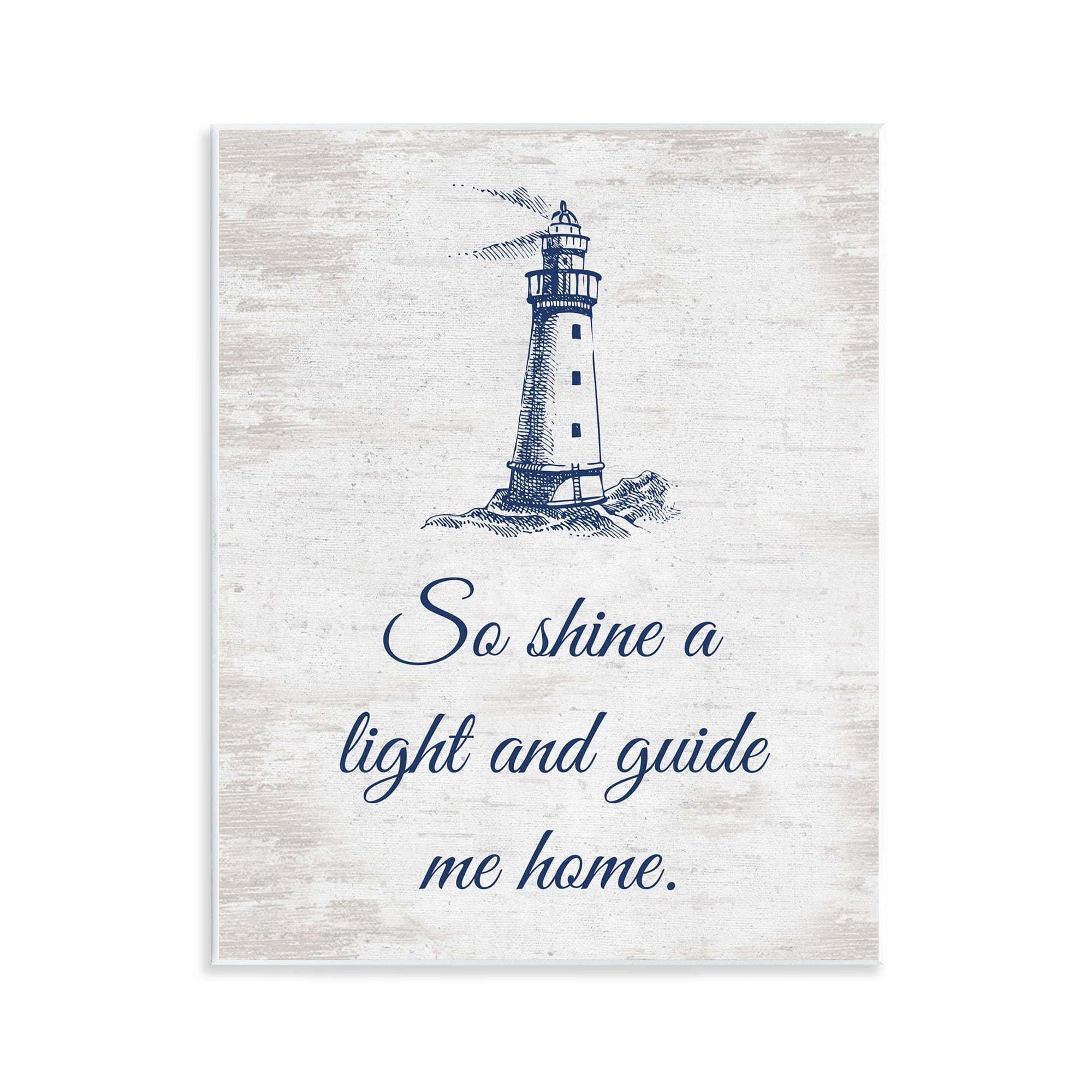 Stupell Industries Guide Me Home Coastal Painting Unframed Art Print Wall Art, 11 x 14