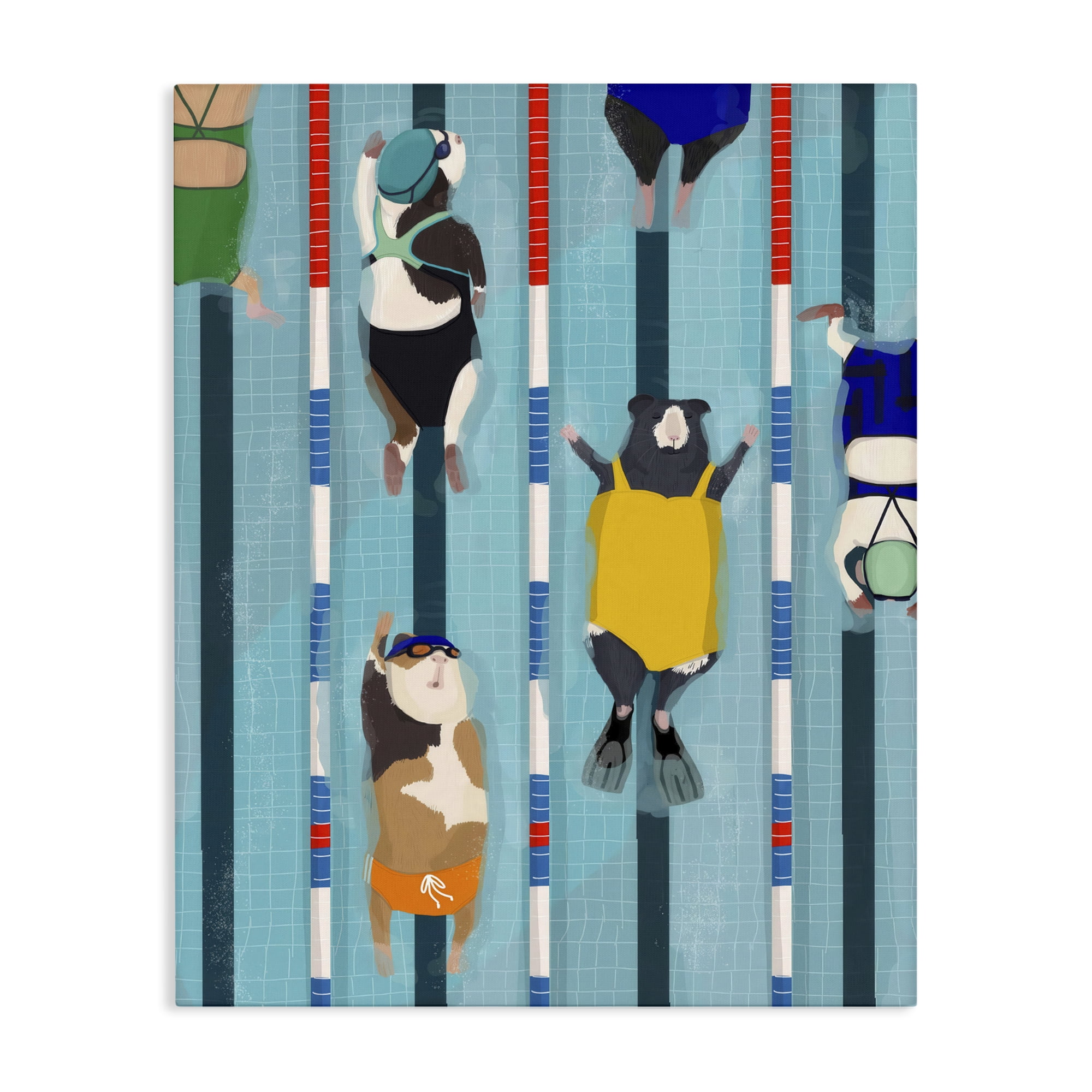 Stupell Industries Guinea Pigs at Lido Canvas Wall Art, design by Hanna Melin