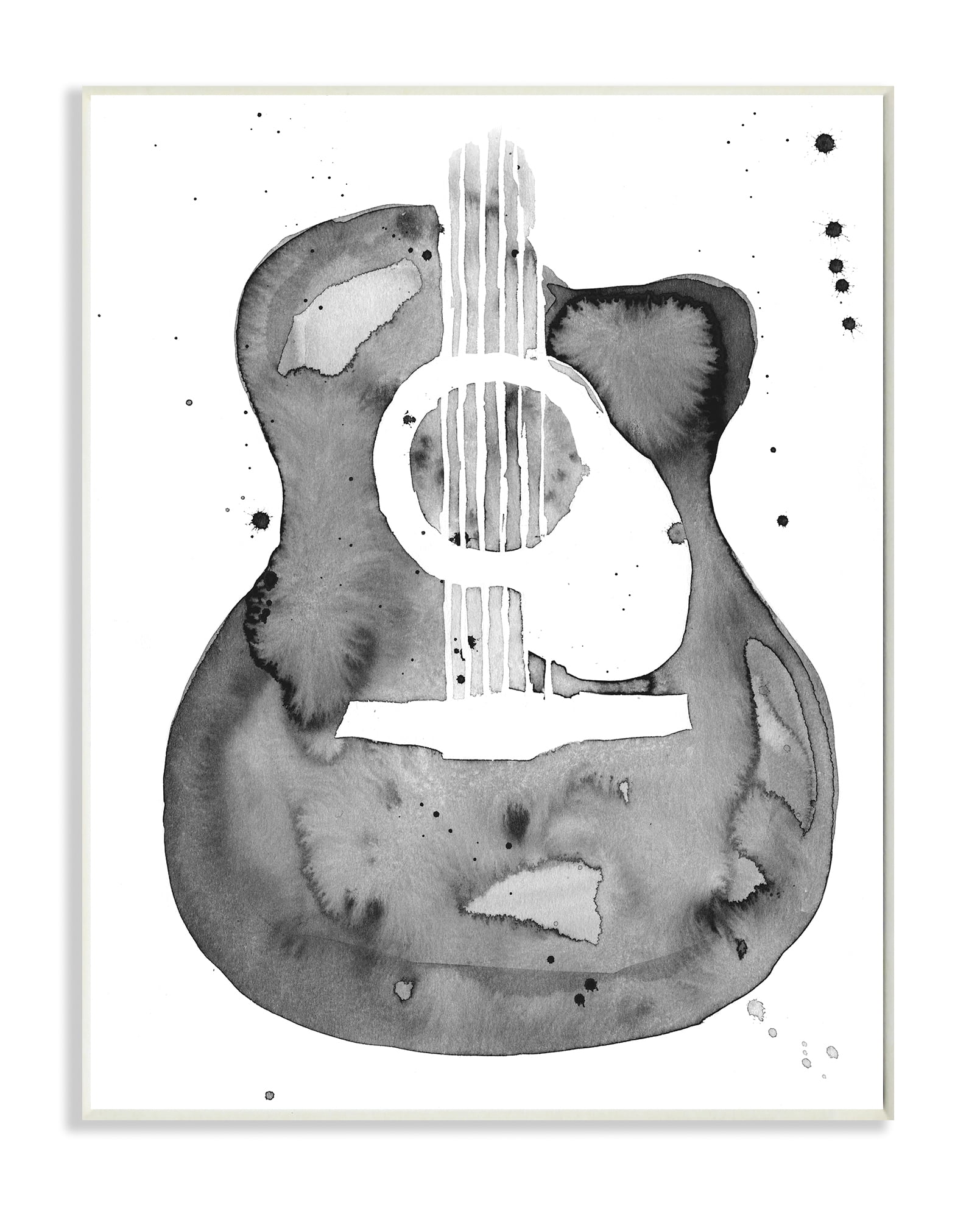 Stupell Industries Guitar Abstract Watercolor Pattern Painting Unframed Art Print Wall Art, 13x19, by Annie Warren