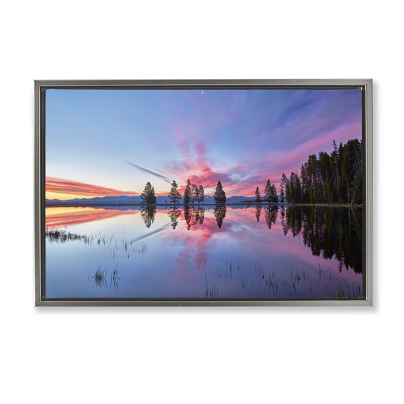 Stupell Industries Gull Point At Sunrise Gray Framed Floater Canvas Wall Art, design by Jon Evan