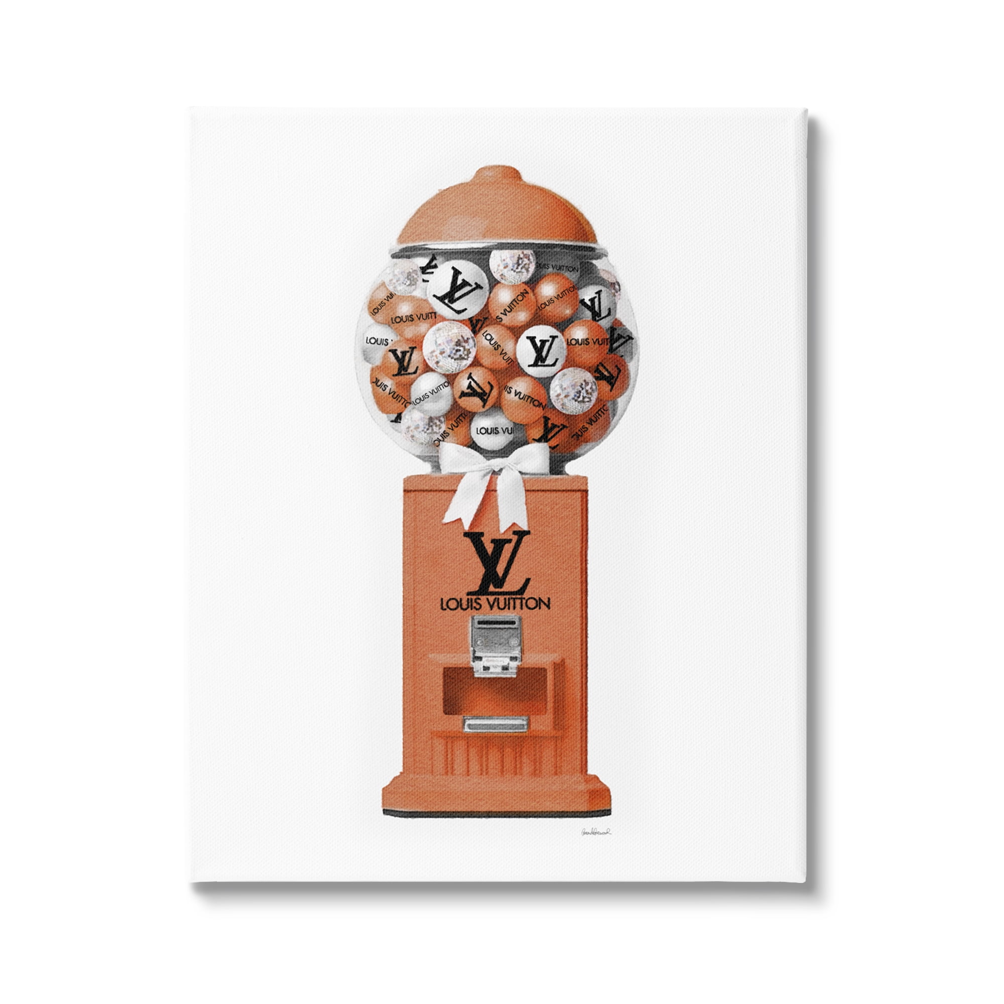 Glamorous Louis Vuitton Gumball Dispenser Canvas Art, 24 x 30