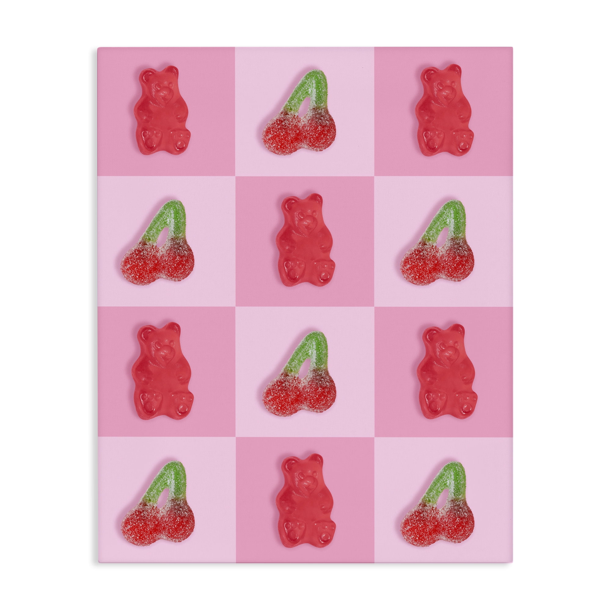 Stupell Industries Gummy Bears and Cherries Grid Canvas Wall Art, design by LISH Creative