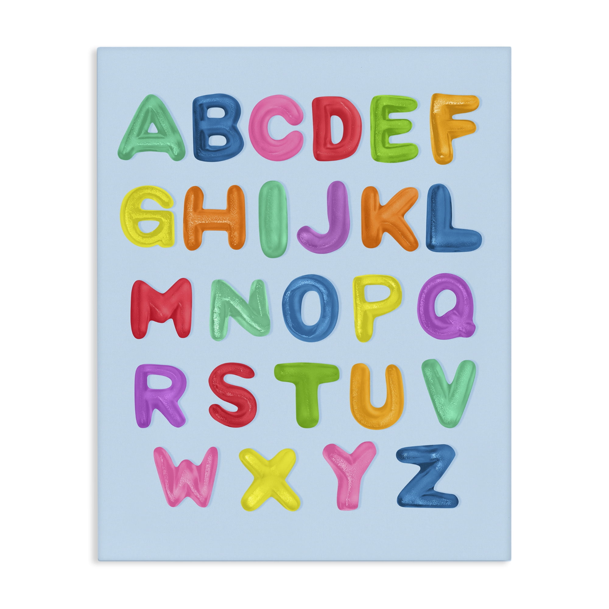 Stupell Industries Gummy Candy Alphabet Canvas Wall Art, design by LISH Creative