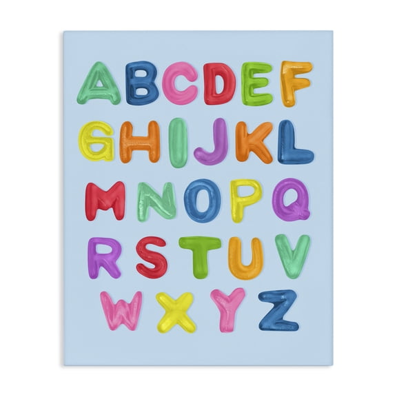 Stupell Industries Gummy Candy Alphabet Canvas Wall Art, design by LISH Creative