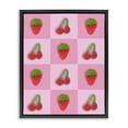 thumbnail image 1 of Stupell Industries Contemporary Gummy Strawberry and Cherry Checkerboard Black Floating Frame Canvas Art, 25 x 31, by LISH Creative, 1 of 8
