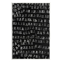 Stupell Industries Haha Typography Pattern Abstract Painting Unframed Art Print Wall Art, 10 x 15